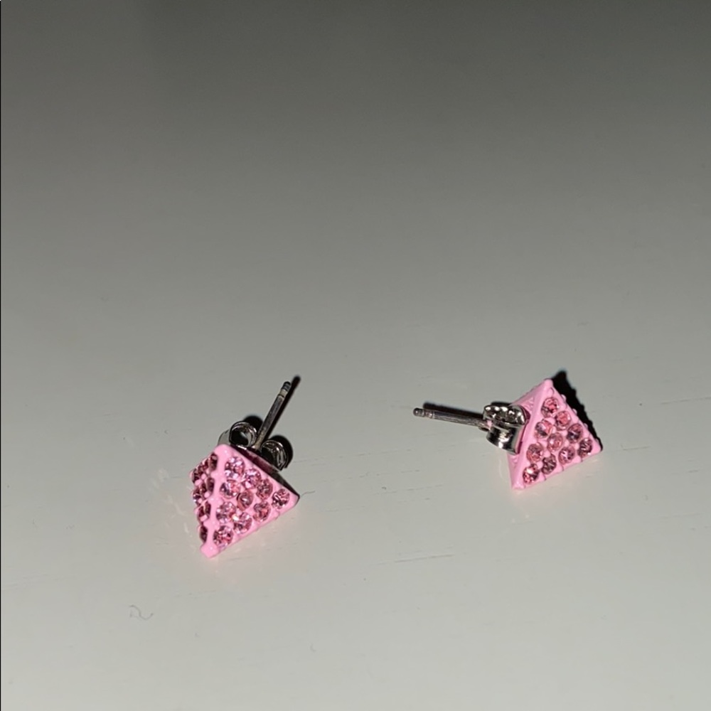 Pink stud earrings NWOT